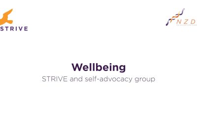 Wellbeing STRIVE and self-advocacy group (WEBINAR)