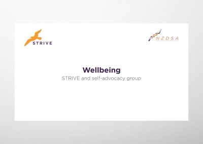 Wellbeing STRIVE and self-advocacy group (WEBINAR)