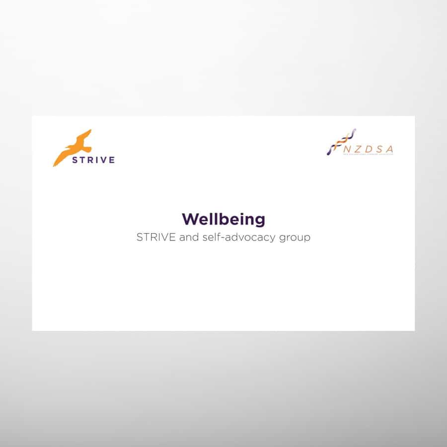 Wellbeing STRIVE and self-advocacy group (WEBINAR)