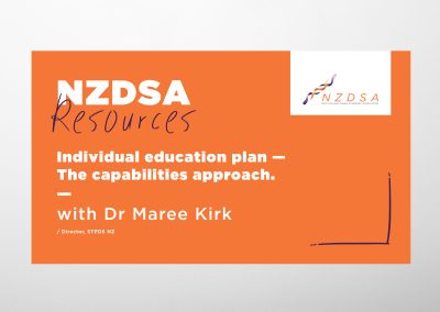 Individual Education Plan – The capabilities approach (WEBINAR)